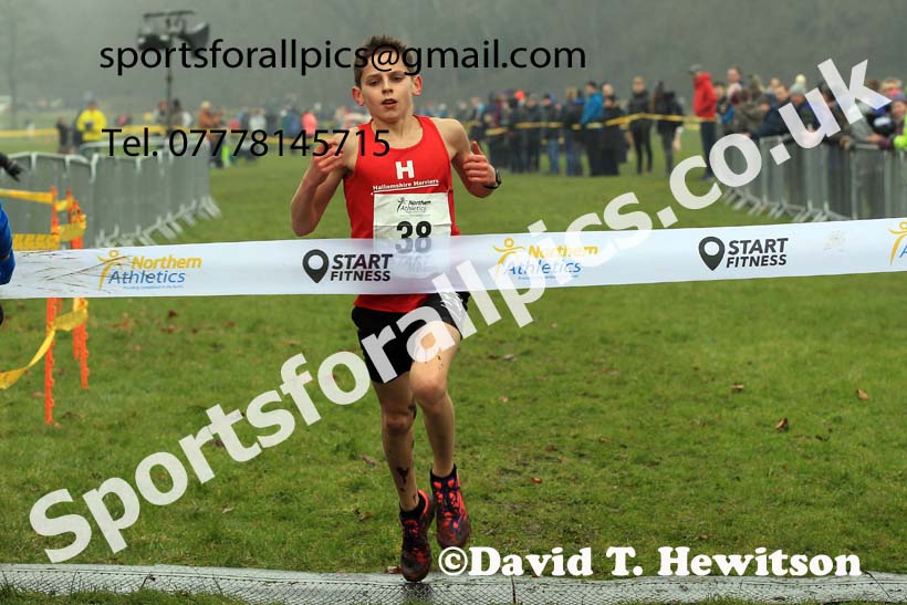 Boys Under-13s 2023 Northern Cross Country Champs., Witton Park, Blackburn. Photo: David T. Hewitson/Sports for All Pics